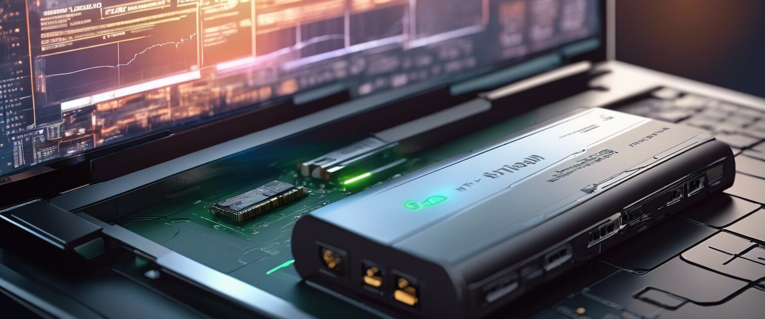 Illustration of laptop battery performance